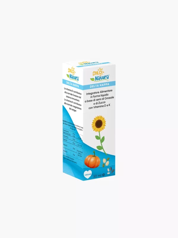 DELTA KAPPA - Integratore alimentare in forma liquida a base di semi di Girasole e di Zucca con vitamina D e K.