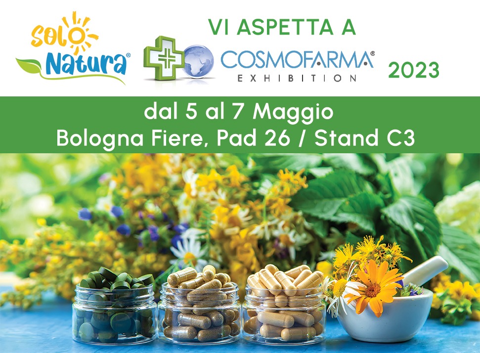 Solo Natura vi aspetta a Cosmofarma dal 5 al 7 Maggio 2023