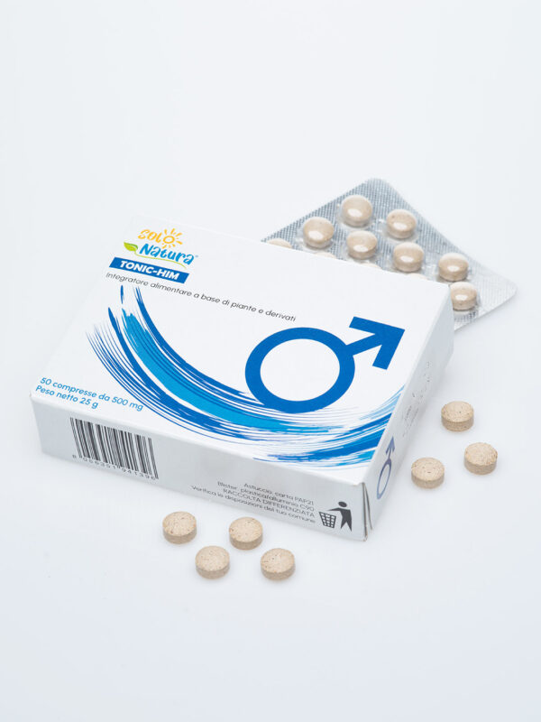 Confezione e compresse TONIC-HIM l'integratore naturale maschile per la sfera sessuale